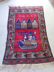 6’x4′ Ft Gorgeous Afghan War Art Vintage Wool rug best tribal rug oriental rug