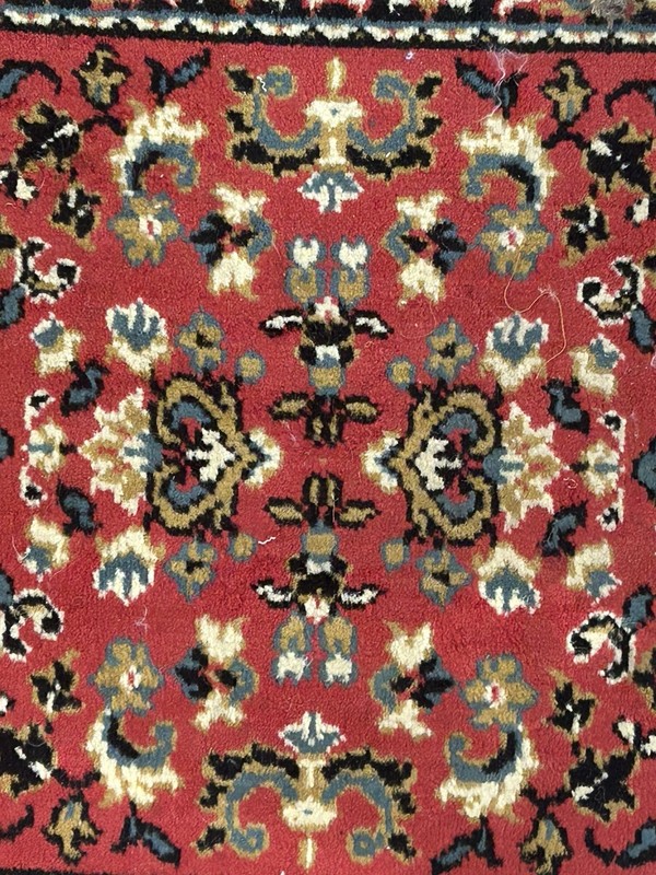 Vintage American Wool Runner Rug, Kirman Style Floral 134" x 27" gallery