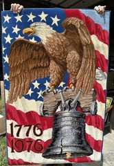1976 American Legend Wall Rug Liberty Bell Eagle Alexander Smith Floor Or Hang