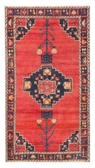 Vintage Hand-Knotted Area Rug 4’3″ x 7’10” Traditional Oriental Wool Carpet