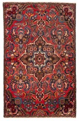 Vintage 3’10” x 6’1″ Traditional Hand Knotted Vegetable Dye Wool Area Rug