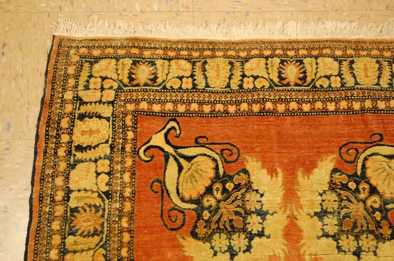 WOOL,SILK Old CAUCASIAN Rugs, Hand Woven,knotted size Approximately 3'4" X 5'7" gallery
