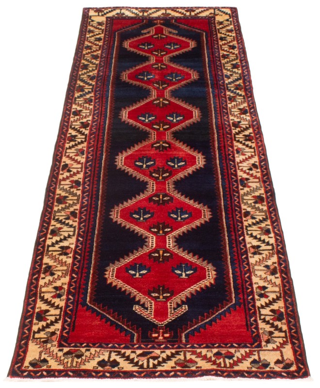 3'2" x 9'5" Vintage Hand-knotted Runner Rug Traditional Oriental Wool Carpet gallery