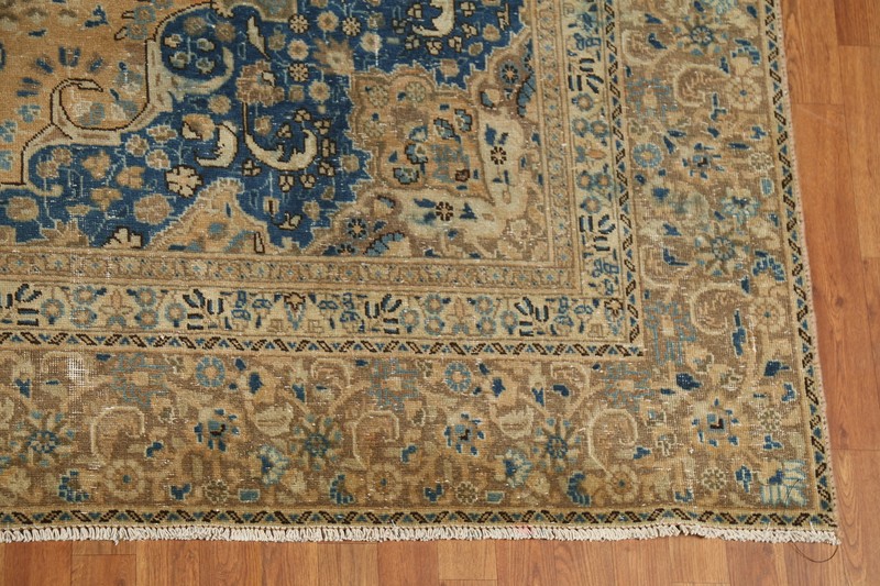 Traditional Wool Rust Muted Room Size Area Rug Vintage Hand-made Carpet 8x12 gallery