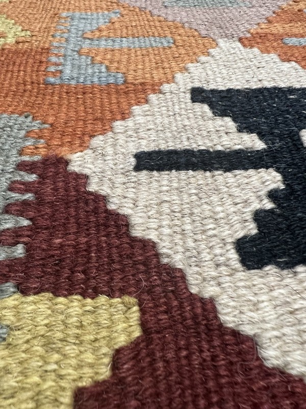 Vintage Kilim Traditional Hand Made Oriental Wool Kilim 5ftx3.2ft 144cmx102cm gallery
