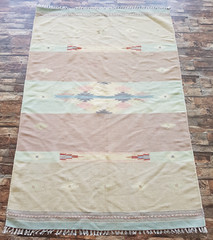 Vintage Handmade Traditional Floral Kilim Floor Rug Carpet 167×113 cm