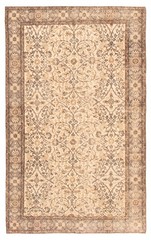 Vintage 4’10” x 8’3″ Traditional Hand Knotted Vegetable Dye Wool Area Rug