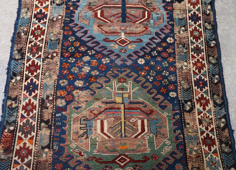 Antique Caucasian Kuba Rug 3'9"x5'7" gallery