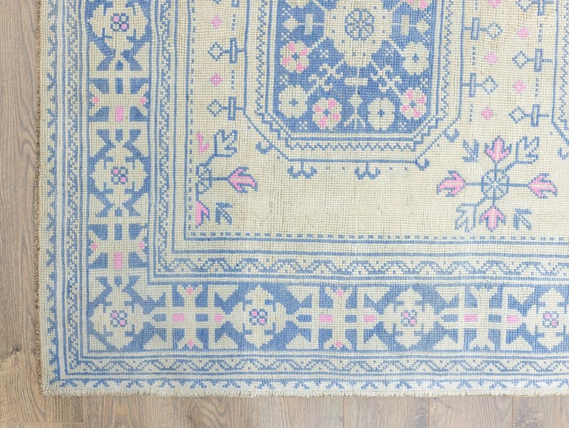 Extra Long Turkish Oushak Rug Runner, Vintage Wide Corridor Carpet, 5.2x24 ft gallery