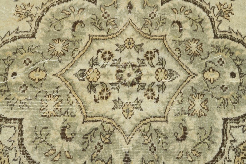 Oversize Turkish Rug 7x10 Hand-Knotted Vintage Oushak Wool Rug Faded Carpet,733 gallery