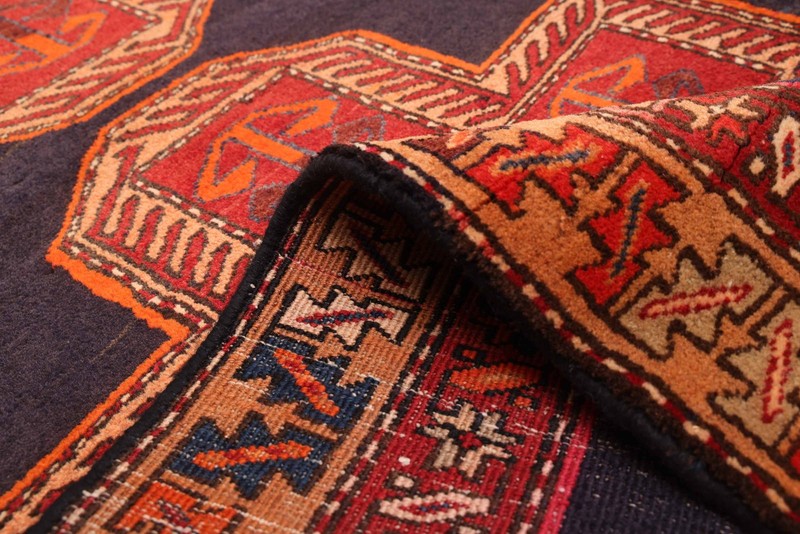 Vintage Hand-knotted Runner Rug 3'8" x 9'3" Traditional Oriental Wool Carpet gallery