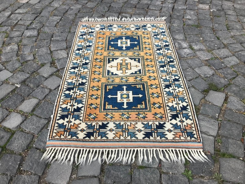 Handmade Rug Turkish Area Rug Vintage Rug Oushak Rug Antique Rug Bohemian Rug gallery