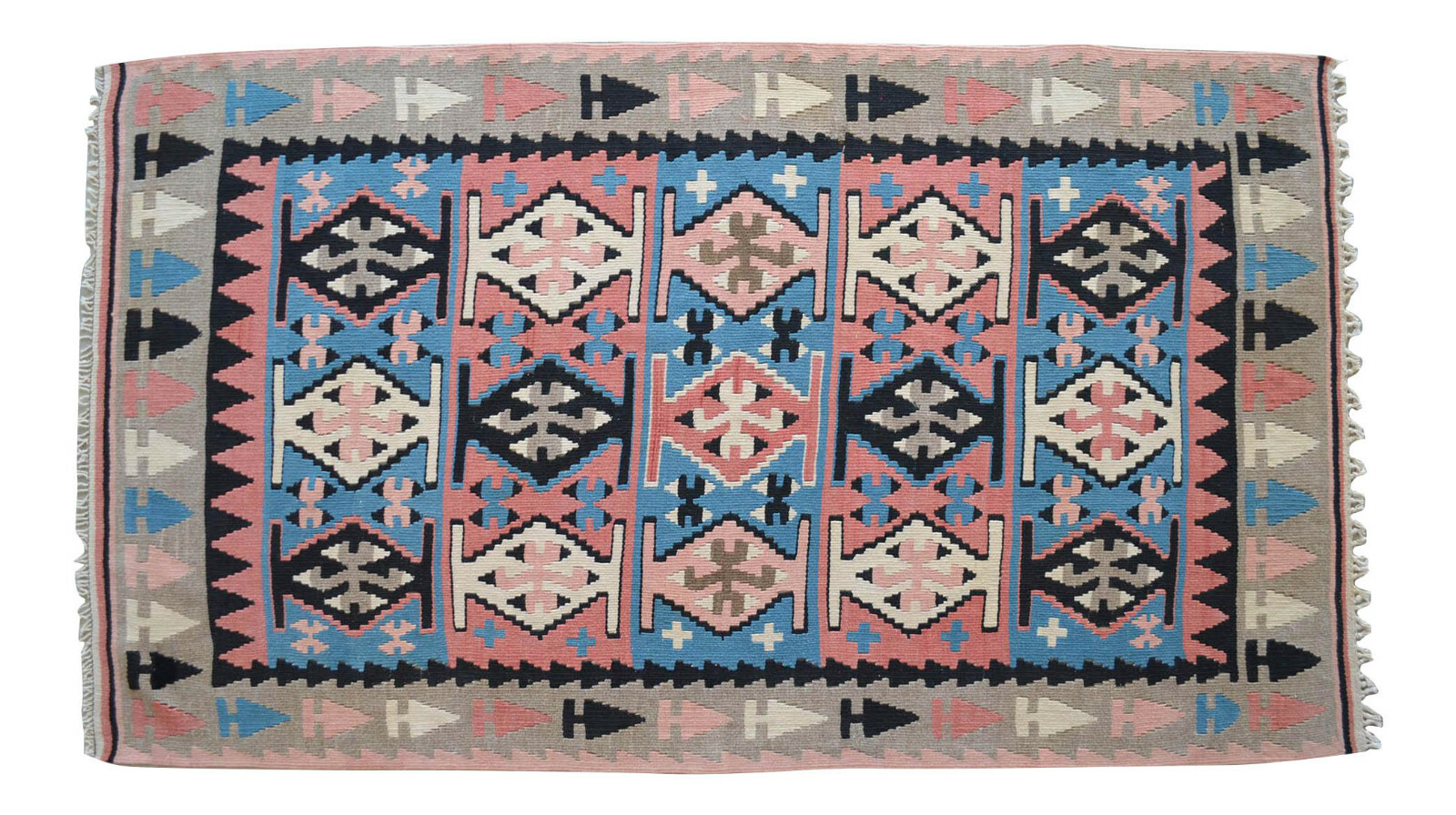3x6 ft Rug OUSHAK RUG Hand Woven Vintage Turkish Kilim Rug Flat Weave Area Rug gallery