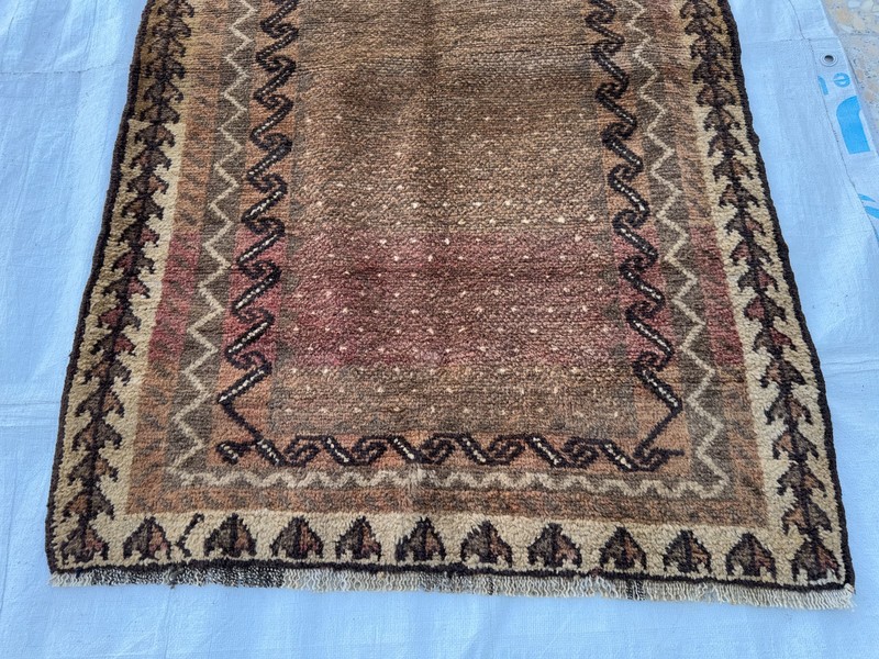 Antique Terracotta Traditional Muted Rug 3x5 Afghan Baluchi Nomadic Faded Carpet gallery