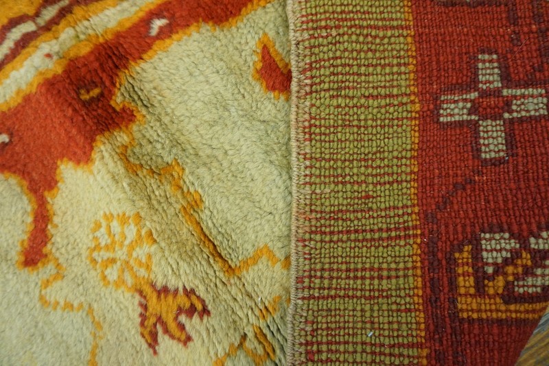 9'x21' Large Scale Arts and Crafts Design Antique Red Turkish Oushak Rug gallery