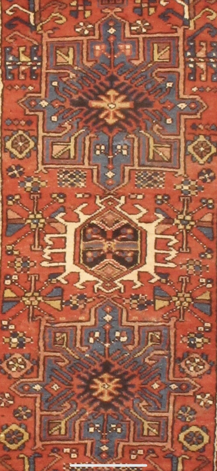 Antique Hand-knotted Per Karajeh Runner Rug - 2'9"x10'5" gallery