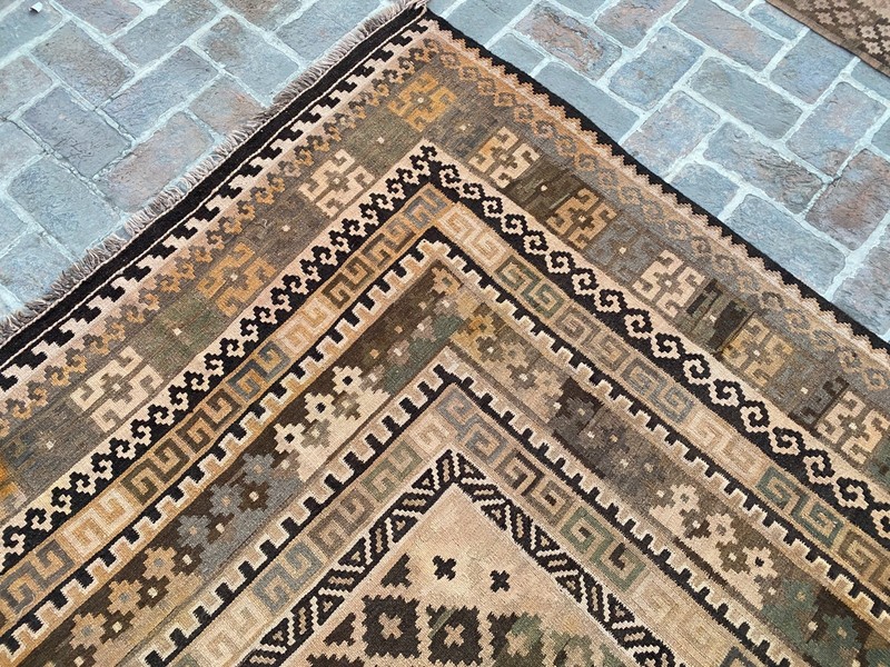 9x16 ft Oriental Faded Large Handwoven Afghan Traditional Geometric Wool Carpet gallery