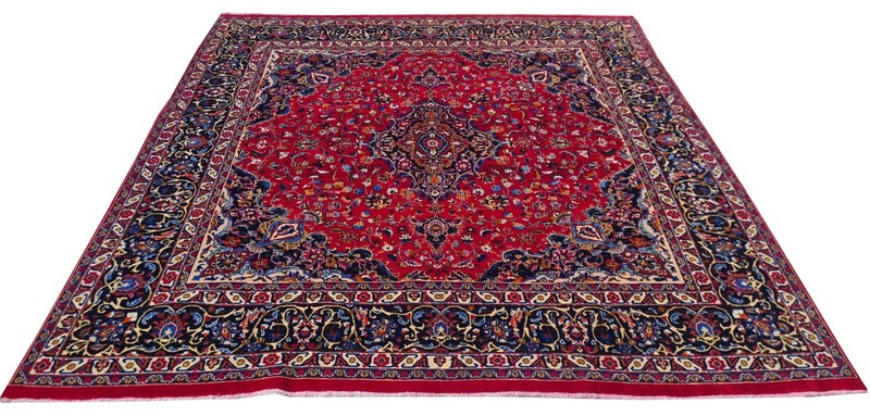 Amazing Hand Knotted Vintage Mashoud Wool Area Rug 10.0 x 9.5 Ft gallery