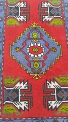 Doormat Vintage Rug 2×3 Small Handmade Tiny Rug Minimalist Modern Rug