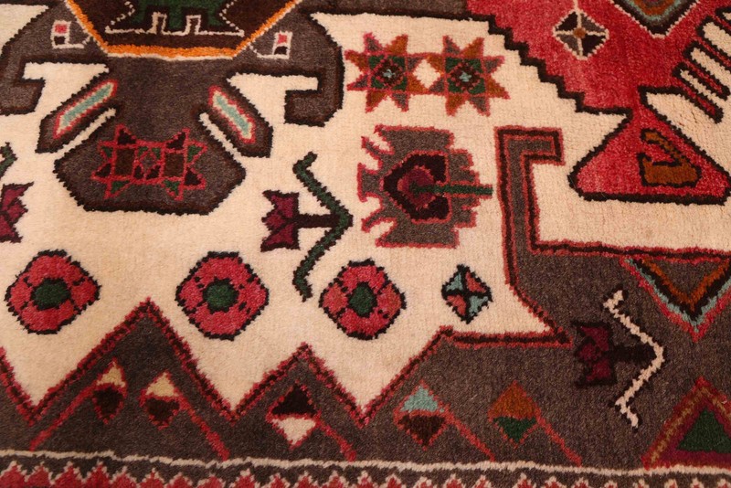 Vintage Traditional Hand-Knotted Area Rug 3'5" x 4'9" Oriental Wool Carpet gallery