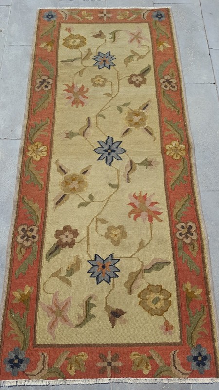 Antique Long Scandinavian Rug Handmade Kilim Carpet Rug Tropical Gargen Rug XJ gallery