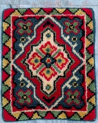 Vintage Swedish Scandinavian: Fluffy Rya Rug, Home Decor Carpet (2×2 ft.)