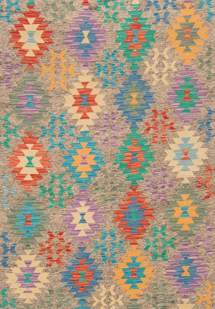 Dicarpet Afghan Kilim Oriental Rug, Handwoven Wool Carpet, 288x198 cm