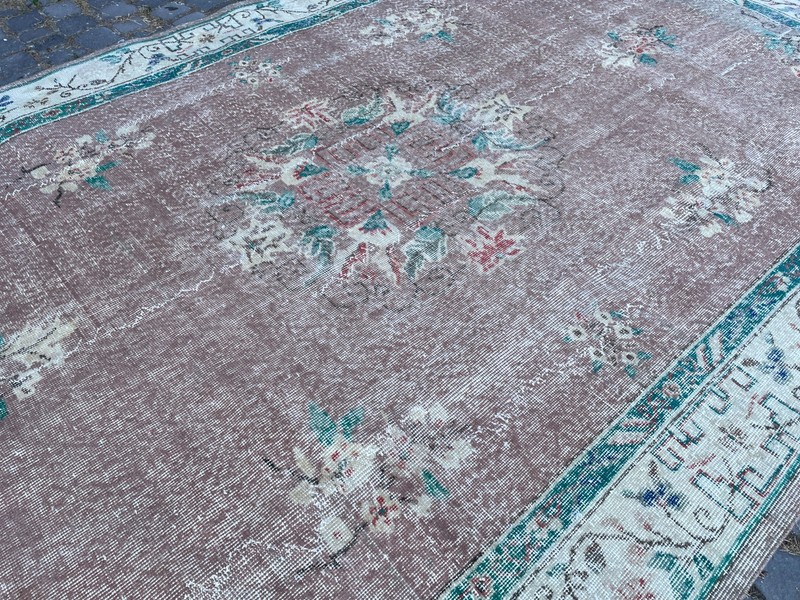 Turkish Vintage Rug, Handmade Wool Rug, Bohemian Large Rug, 6,2 x 10, ft gallery