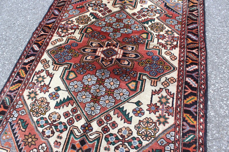 Terra Cotta Geometric Tribal Turkish 3' 7" x 4' 11" Brown Hand Knotted Area Rug gallery
