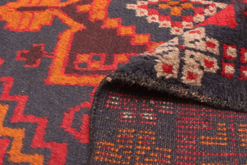 Vintage Geometric Area Rug 3'8" x 6'6" Traditional Hand-Knotted Wool Carpet gallery