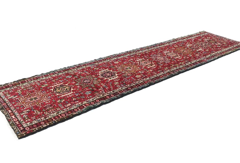 3X13 ft Handmade Oriental Runner Rug Red Tribal Floral Design Kitchen Carpet gallery