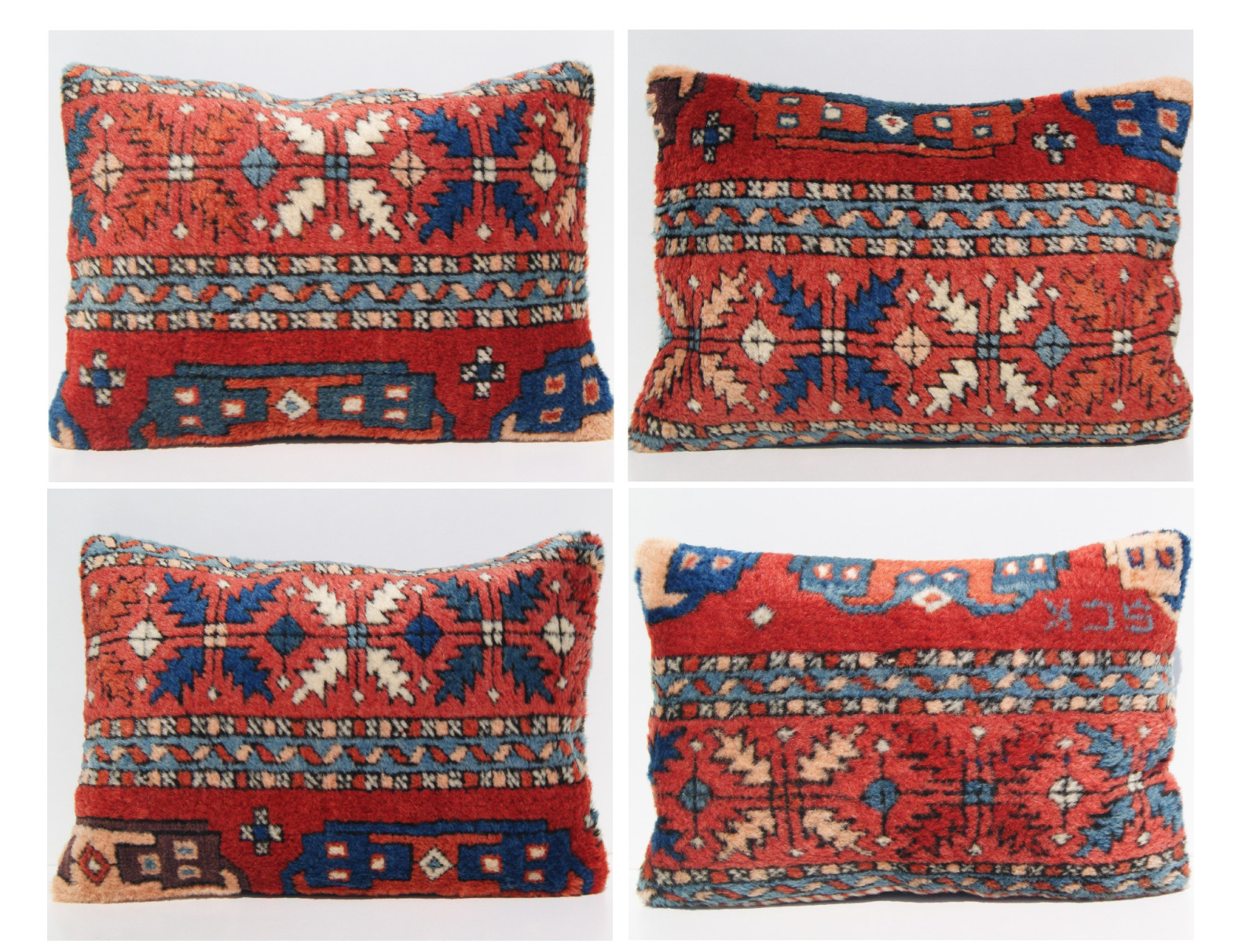 Handmade Konya Wool Rug Pillows 50x35 cm Traditional Turkish Design 20"X14" gallery