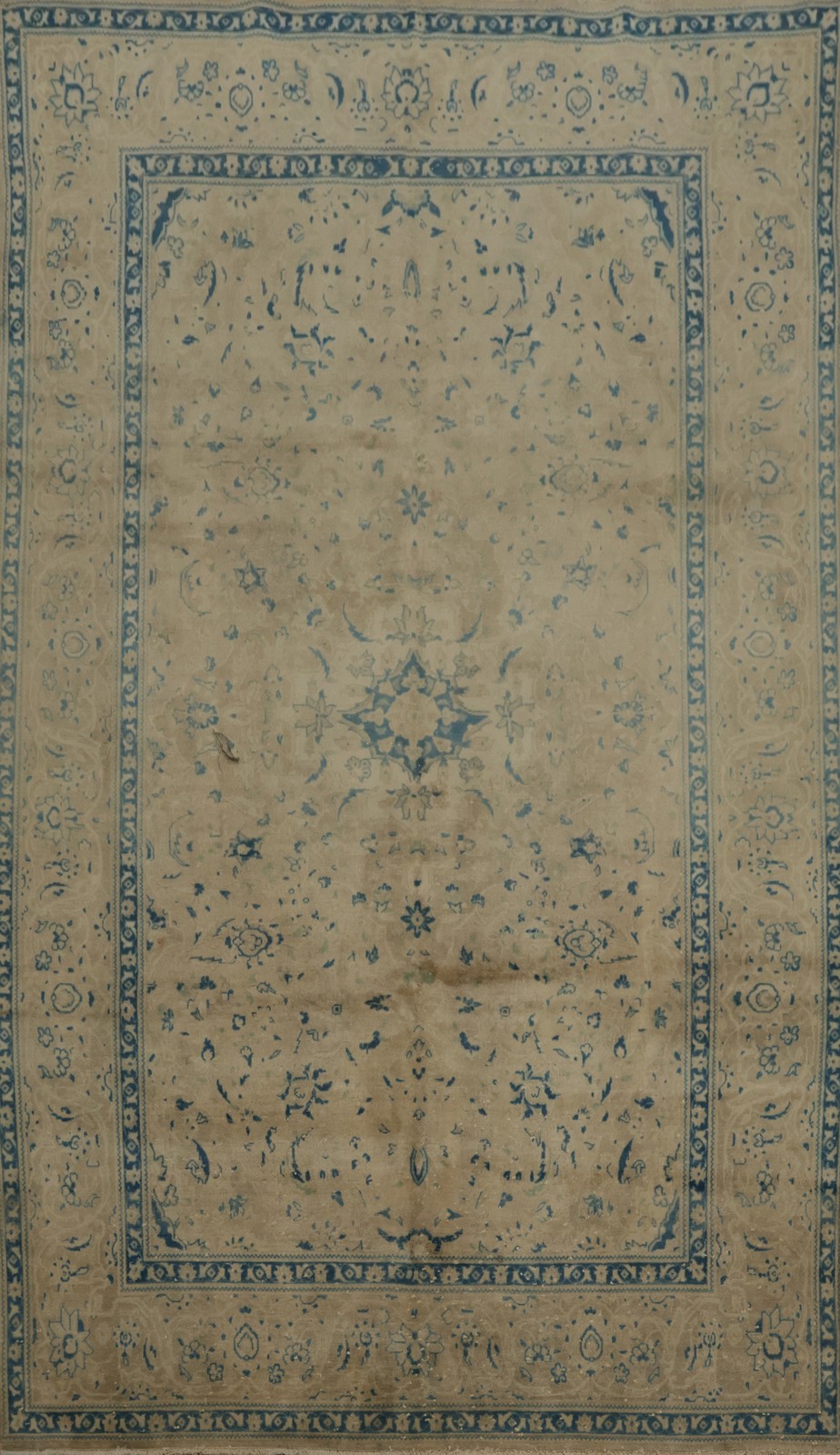 Classic Living Room Area Rug 7x11 in Subtle Blues and Warm Earthy Tones Carpet gallery
