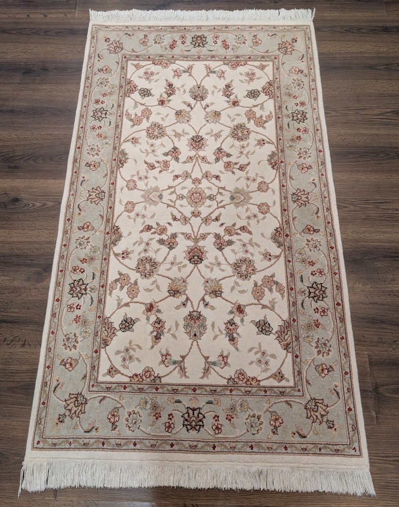 Sino Per'sian Rug 3x5, Ivory, Wool and Silk