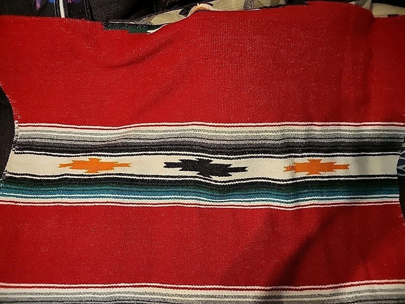 Vintage Handmade Traditional Lovely Striped wool Floor Rug Carpet 70x45 gallery