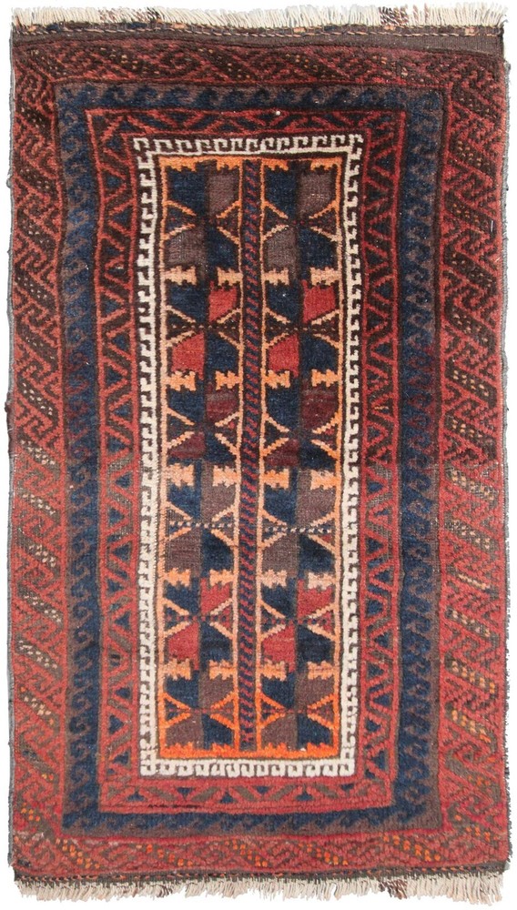 2x3 Antique Tribal Handmade Wool Area Rug Traditional Design c.1900