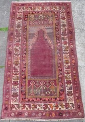 UNUSUAL ANTIQUE TURKISH LADIK/MADEN PRAYER RUG. NORTH CENTRAL ANATOLIA.19THC.