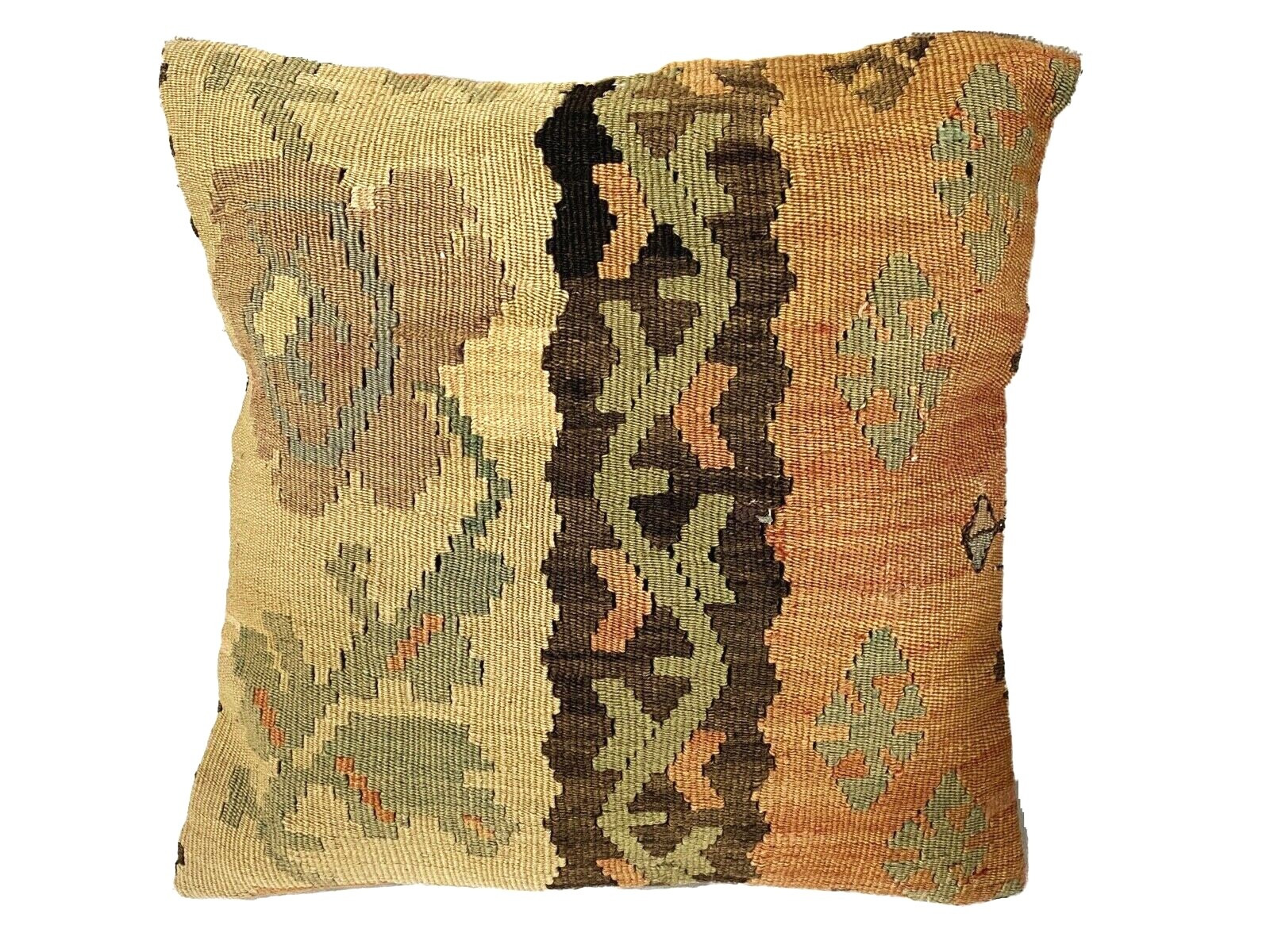 Superb Old Tribal Konya Kilim Pillow Cover 16 by 16" gallery