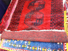 Afghan Handmade Akhche Or Aqcha Rug Red 3×4 Ft Filpa Rug 32×42 Inches 100% Wool