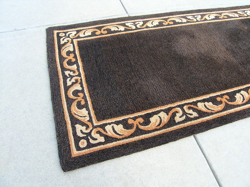 Vintage V'Soske Hooked Tufted Long Gallery Rug 54x204 inches 138x518 cm Excellen gallery