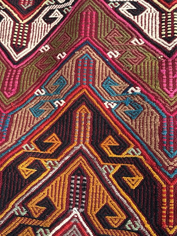 Zili Technique Kilim Rug from Konya, Turkey 80+ years old - 234 cm x 146 cm gallery
