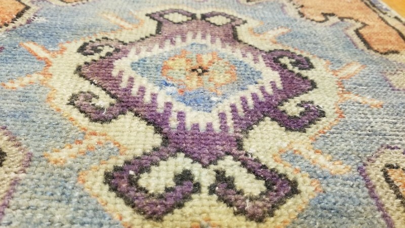Primitive Antique 1900-1930's Wool Pile,Vegy DyeTribal Rug 1'6'' x 3' gallery