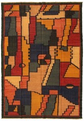 Traditional Vintage Hand Woven Area Rug 6’0″ x 8’10” Wool Oriental Carpet