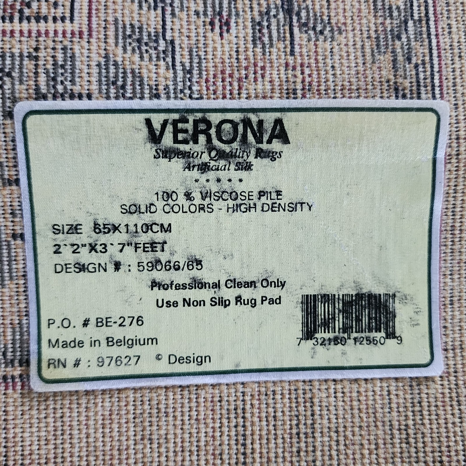 Vintage Verona Hand Knotted Fringe Rug Made In Belgium gallery