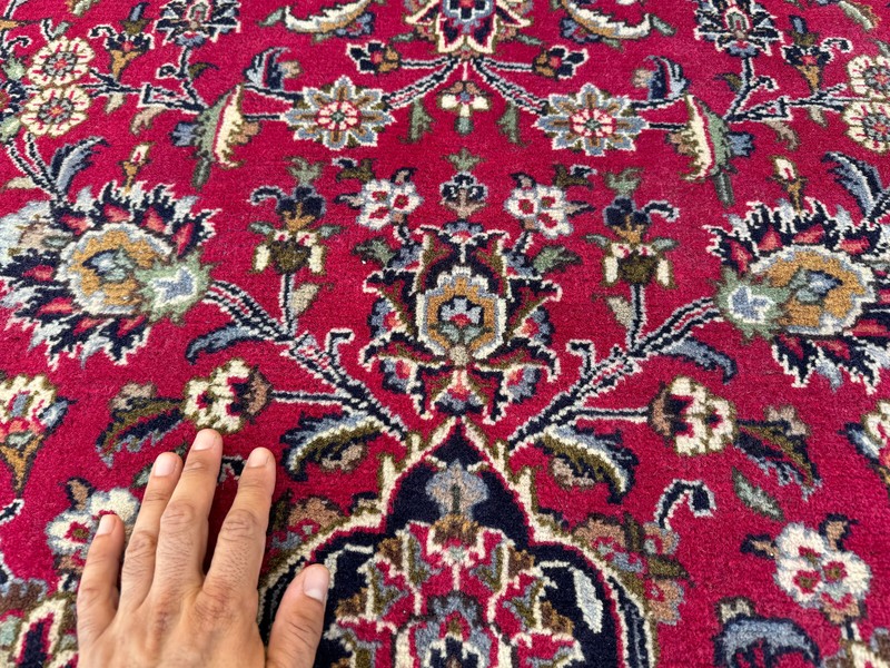 FINE HANDMADE ORIENTAL RUG 10x13 handwoven red navy purple pink blue 9x12 10x4 gallery