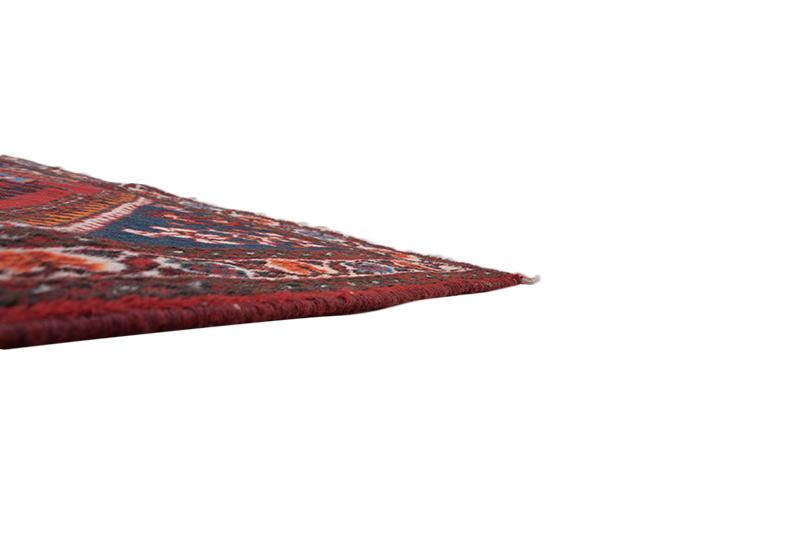 Diamond Medallion Tribal Afghan 4' 3" x 6' 5" Red Hand Knotted Area Rug gallery