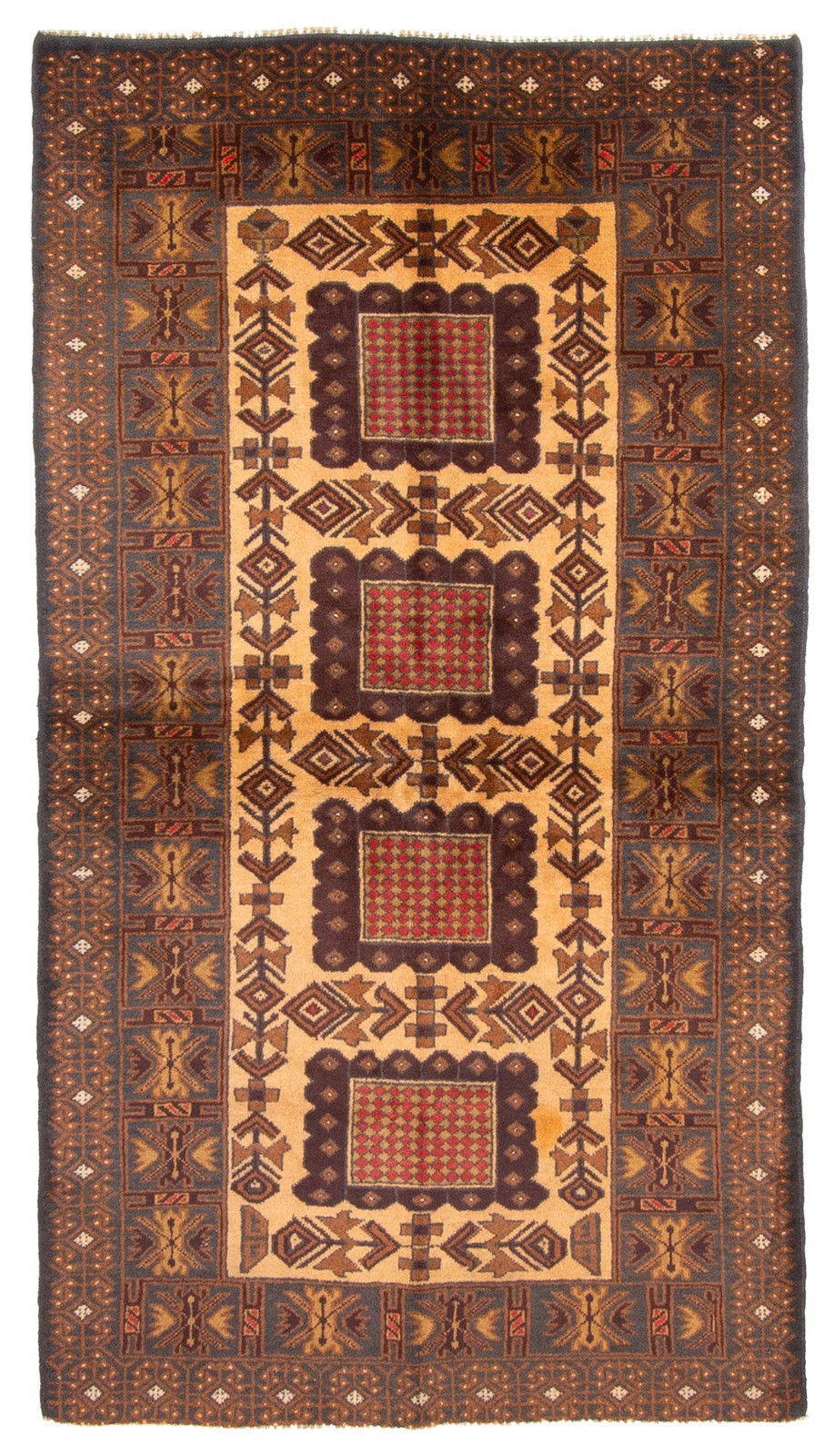 Vintage 3'4" x 6'2" Traditional Hand Knotted Vegetable Dye Wool Area Rug gallery