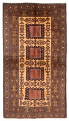 Vintage 3’4″ x 6’2″ Traditional Hand Knotted Vegetable Dye Wool Area Rug
