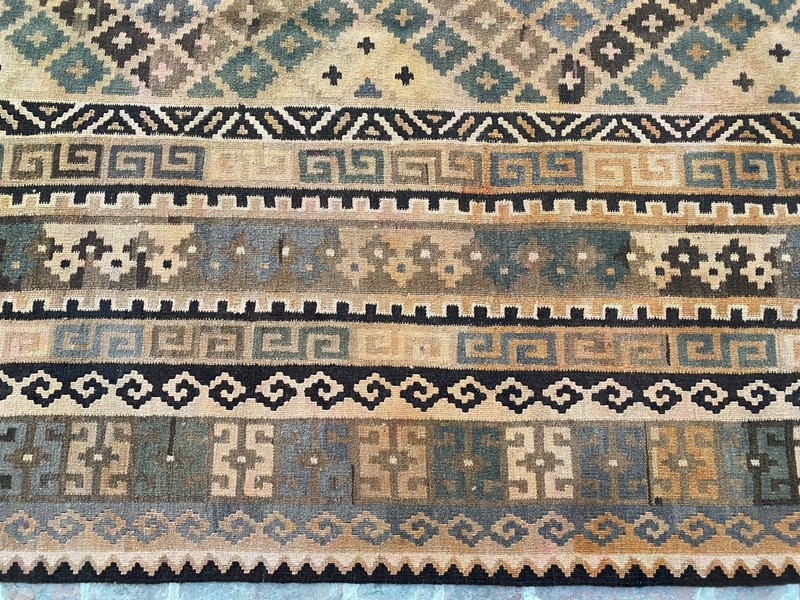 9x16 ft Oriental Faded Large Handwoven Afghan Traditional Geometric Wool Carpet gallery
