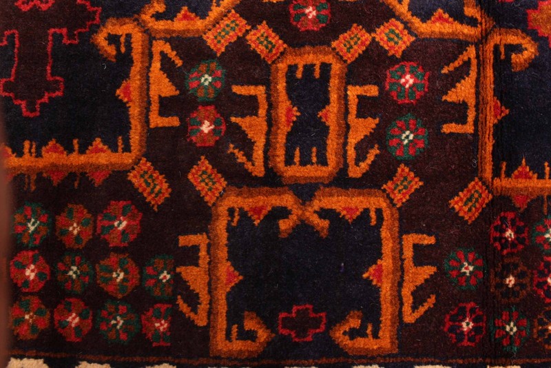 Vintage Hand-Knotted Area Rug 3'3" x 5'3" Traditional Oriental Wool Carpet gallery